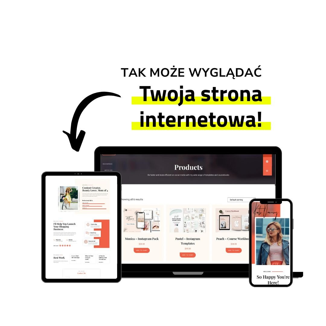 Mockup strony internetowej